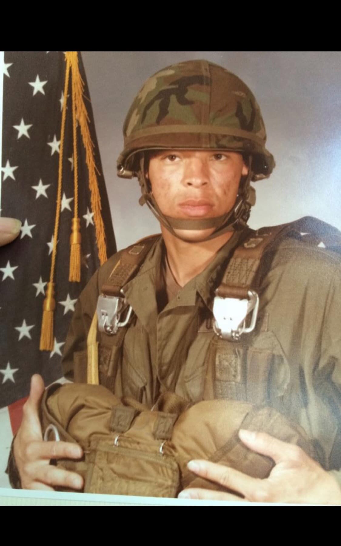 Bobby Henry in Army paratrooper gear